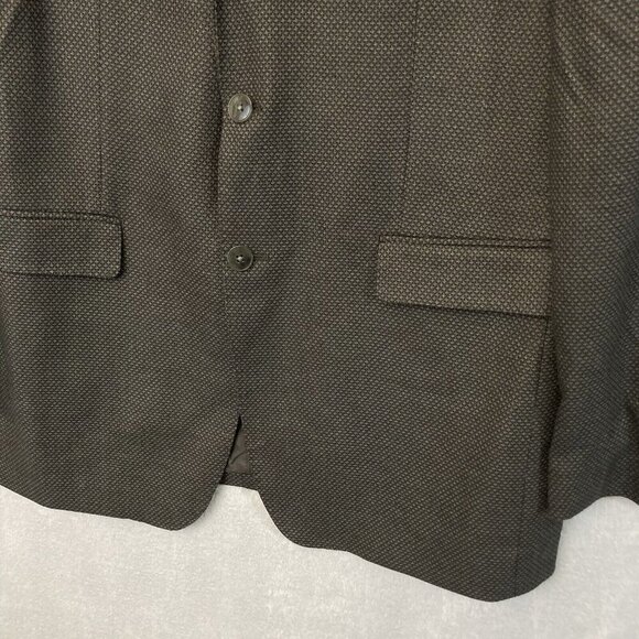 Calvin Klein Suit Jacket Mens Size 42 L Brown Stretch Tweed Blazer 42L EUC - Picture 7 of 16